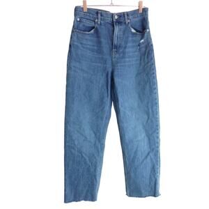 Everlane The Way High Jean Cotton Organic Size 28 Womens Jeans Raw Hem